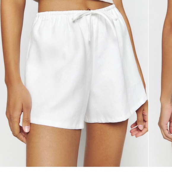 Reformation Pants - Reformation Zoey Linen Short Ivory - Size M